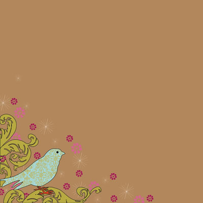 Scenic Route - Laurel Kraft Bird 12x12 double sided cardstock  (pack of 10)